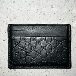 Gucci Guccissima Leather Card Case